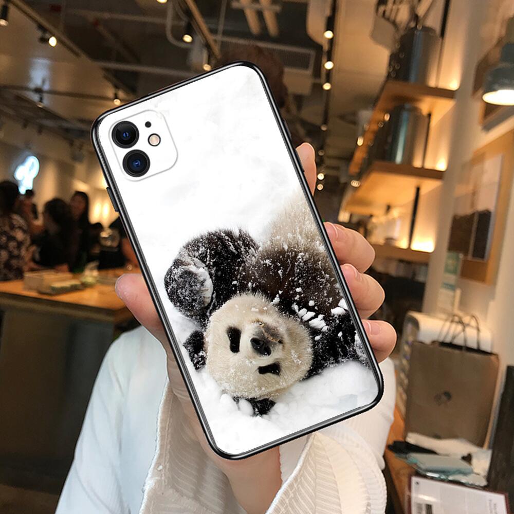 Супер милые чехлы для телефонов с пандой для iphone 13 Pro Max, чехол 12 11 Pro Max 8 PLUS 7PLUS 6S XR X XS 6 mini se mobile cell
