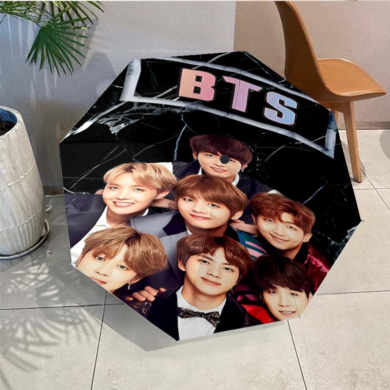 K-pop группа Зонт Складной зонт, автоматический зонт 8 спиц для путешествий, кемпинга Подарок на Хэллоуин Рождество