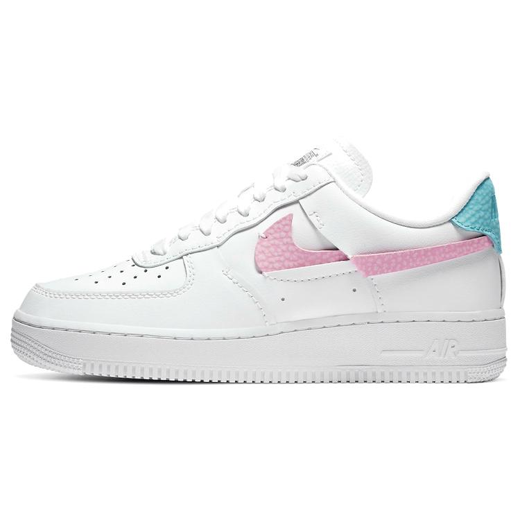 Nike Женские Air Force 1 LXX 'Белый Розовый Аква' (женские размеры) Белые / Розовые Rise / Выбеленные Аква Скейтбордические Кроссовки DC1164 101