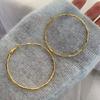 Премиум атмосфера простые серьги женские большие круглые темпераментные модные универсальные простые кольца серьги холодный ветер серьги