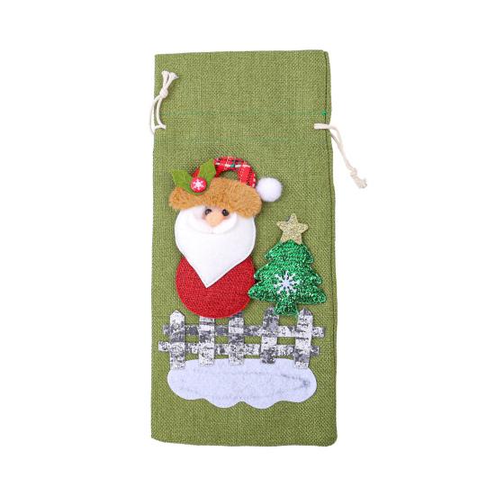 Наборы ornaments для обеденного стола, Рождественские чехлы для винных бутылок, Мешок для подарков Санта-Клаус/Снеговик/Олень/Медведь с наклейками, Праздничные зимние домашние акценты