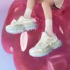 Fila Fusion Bianco Ткань Леденец Удобные Универсальные Низкие Повседневные Кроссовки Женские Кроссовки Белый Розовый T12W421301FVA