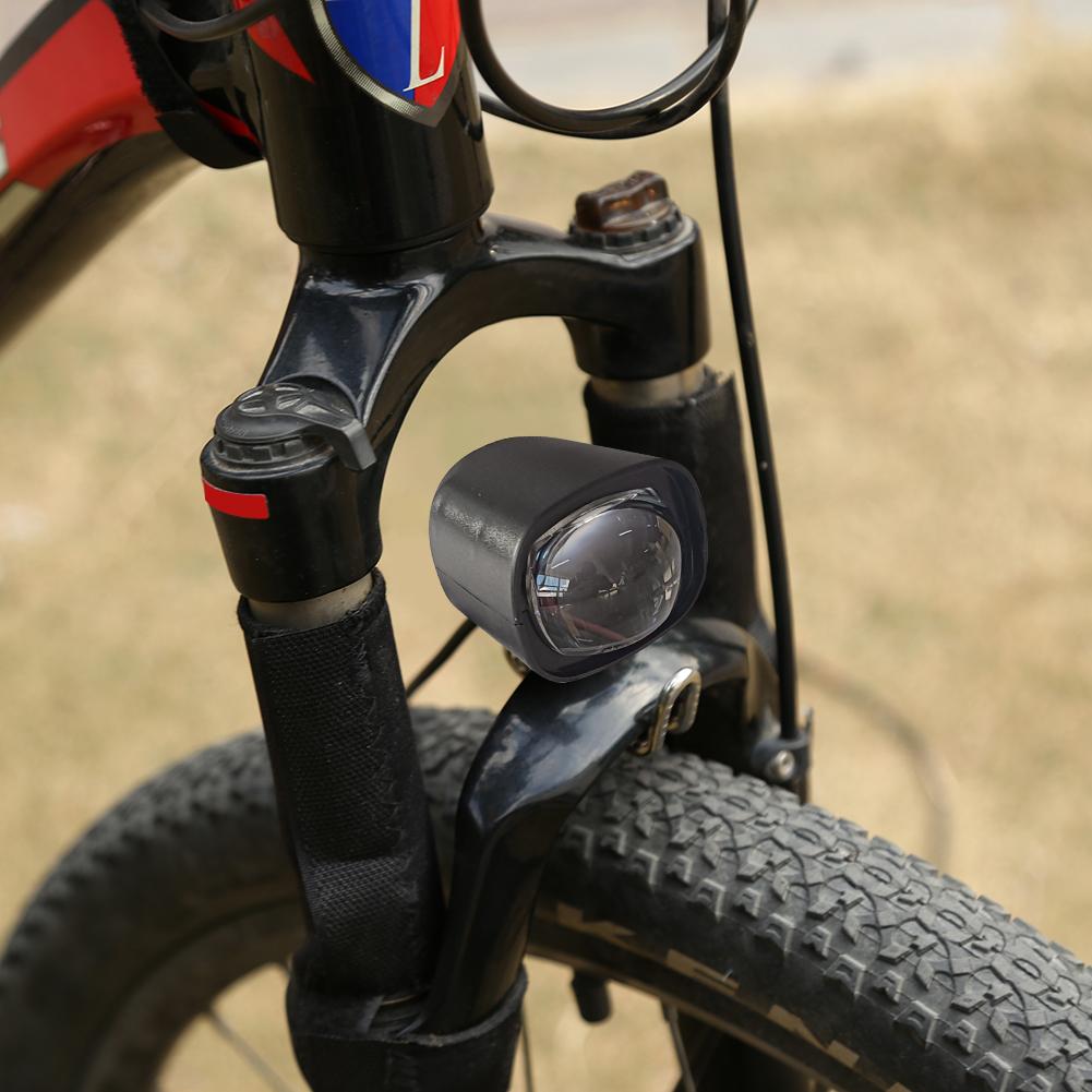 Светодиодный передний фонарь для электровелосипеда E-Bike Велосипеда Мотоцикла 2 в 1 Водонепроницаемый Звуковой сигнал Фара Велосипедные Аксессуары