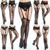 Women Sexy Lingerie Stripe Elastic Stockings LSTRY Transparent Black Fishnet Stocking Thigh Sheer Tights Embroidery Pantyhose