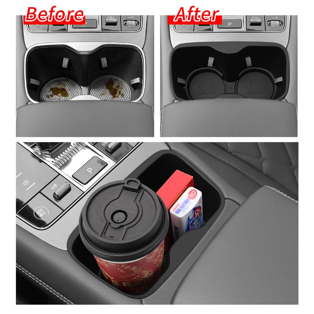 Для BYD Sealion 7 2025 2025 Подстаканник Лоток для хранения Аксессуары для интерьера Амортизирующий Центральный подлокотник Бокс для стаканов TPE Организация