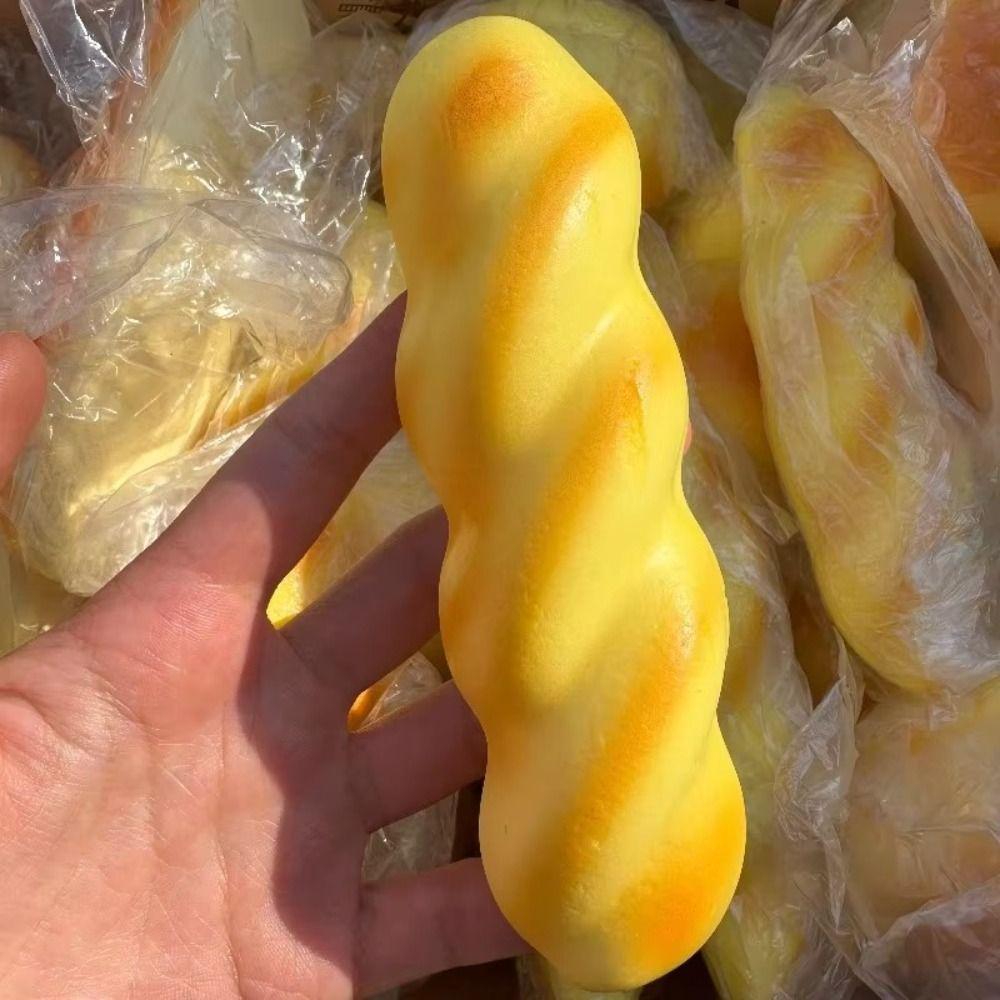 1Pc Twisted Bread Slow Rising Squishy Toy, Soft Sticky Squeeze Stress Relief Fidget Gift