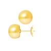 Серьги - - Натуральный культивированный жемчуг - 9-10 мм - Желтое золото - Гарантия 2 года