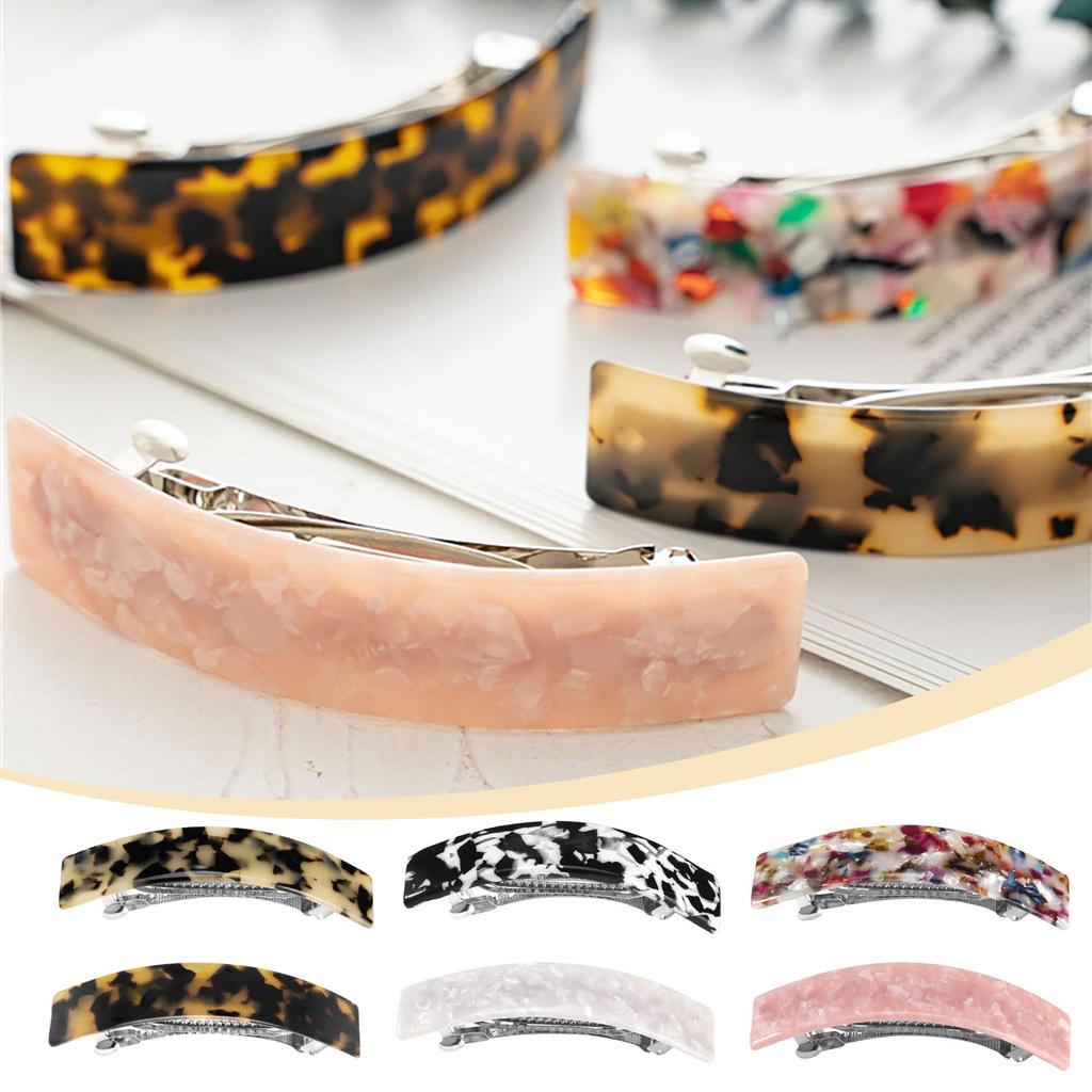 Large Automatic Hair Clip Tortoise Hair Accessories For Women Girls Thick Hair,6 Color Available