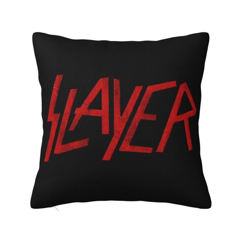 Slayers Logo Pillow Case Living Room Decoration Fashion Heavy Metal Thrash Cushions for Sofa Square Pillowcase