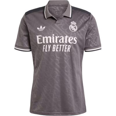 Футболка мужская Originals SS24 Real Madrid Series Letter с коротким рукавом, повседневная, угольная IY1763