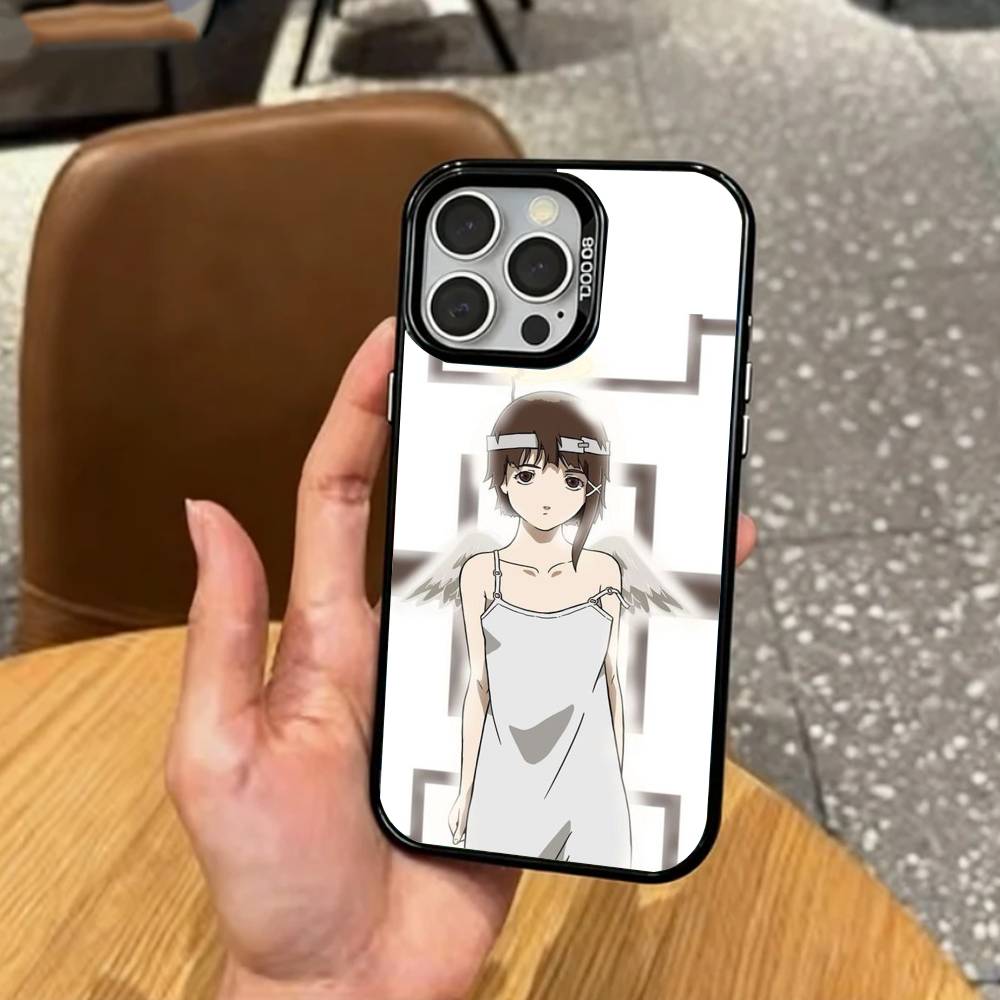 S-Serial E-Experiments Lain Чехол для телефона для iPhone 17, 16, 15, 14, 13, 12, 11 Plus, Pro Max Цветной Посеребренный Внутренний Чехол