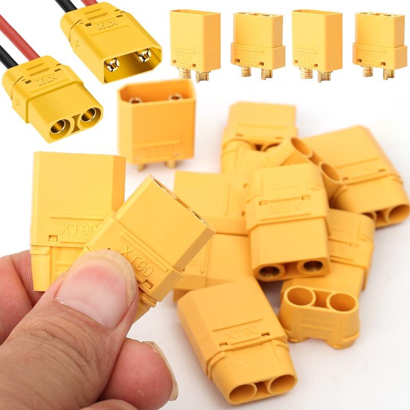 Male Female Connector XT90 Plug with Back Cover Silicone Wire Connectors Adapter Cable Terminal Plugs for RC Lipo Battery