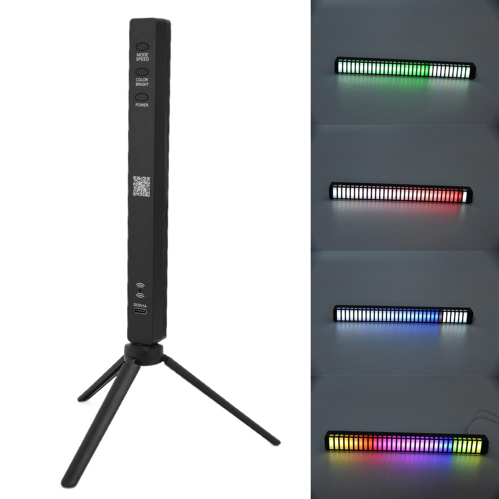 Цветная RGB Ритм-Лампа 3D Управление через Приложение Bluetooth 32 светодиодная Световая Панель USB Зарядка Световая Панель с Голосовым Управлением