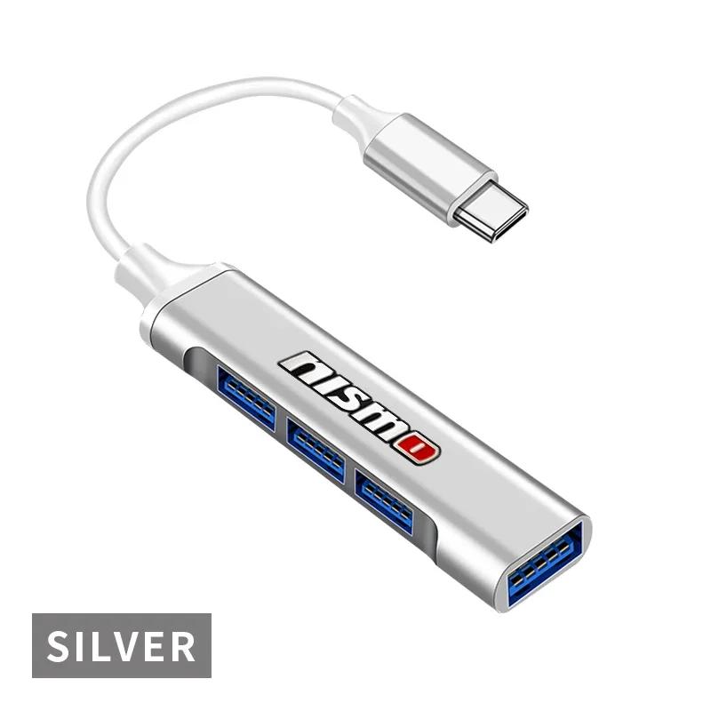 1 шт. Type-C на USB Адаптер-Хаб с несколькими портами Автоаксессуары Для Nissan GTR GT-R NISMO R35 Teana Skyline Kawasaki