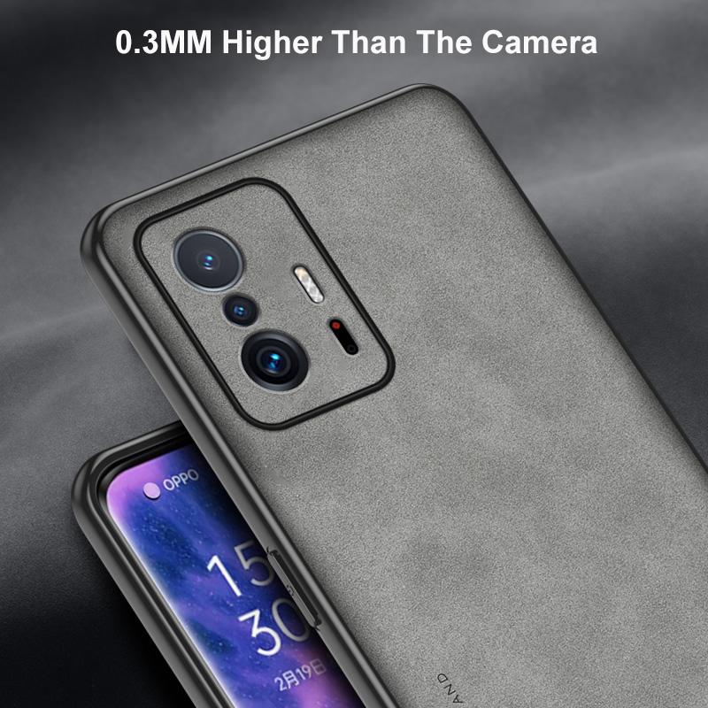 Чехол для Xiaomi Mi 11T Pro Роскошный чехол для телефона из искусственной кожи для Xiaomi 11T Pro Mi11T 5G Задняя крышка Матовый силикон Полная защита