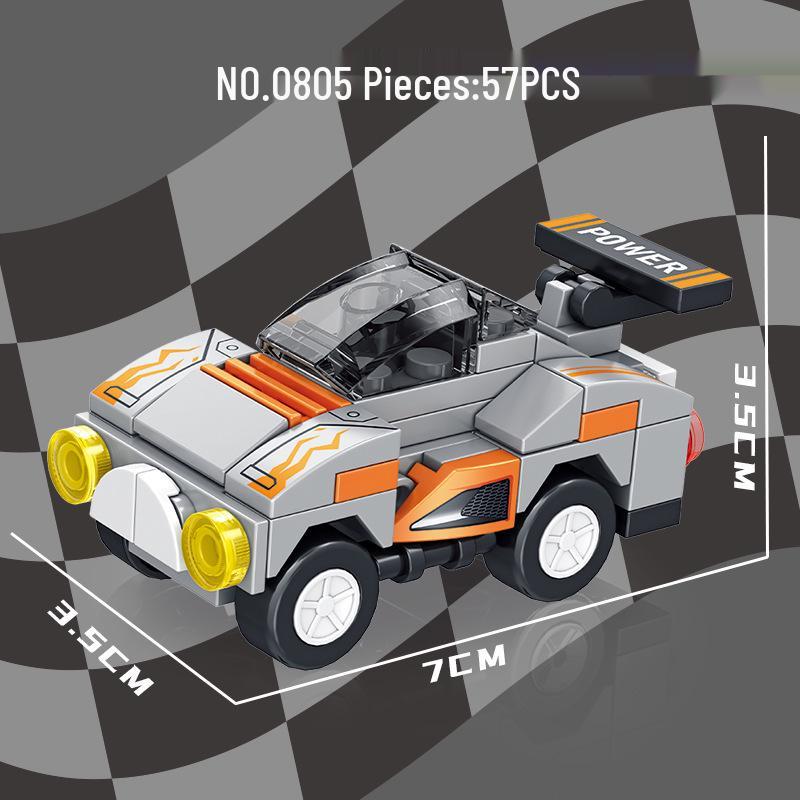 Образовательная модель гоночного автомобиля, совместимая с LEGO, игрушка из мини-строительных блоков