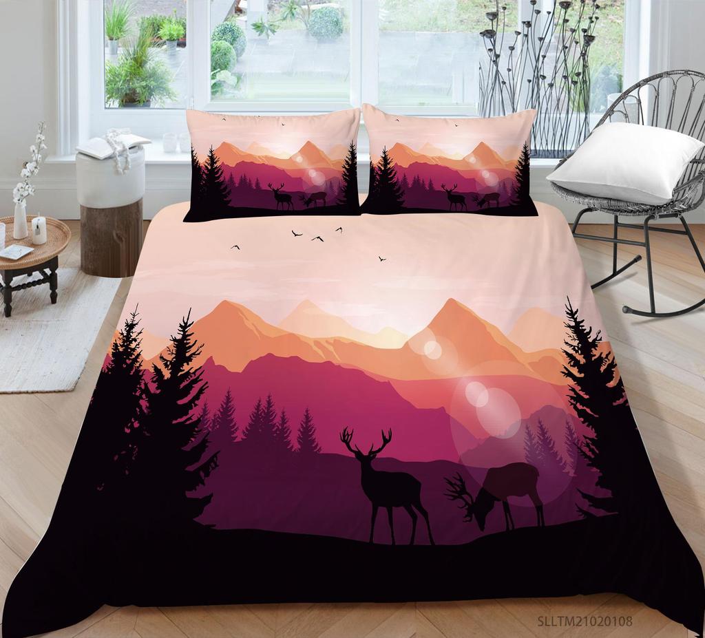 Scenery Duvet Cover 3D Printing Soft Bedding Cover Queen Single Size Luxury Home Textiles Girl Woman Bed Set Gift