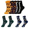 2pairs Cartoon Bat Pumpkin Pattern Unisex Socks Funny Costume Accessories Crew Socks  for Men Women