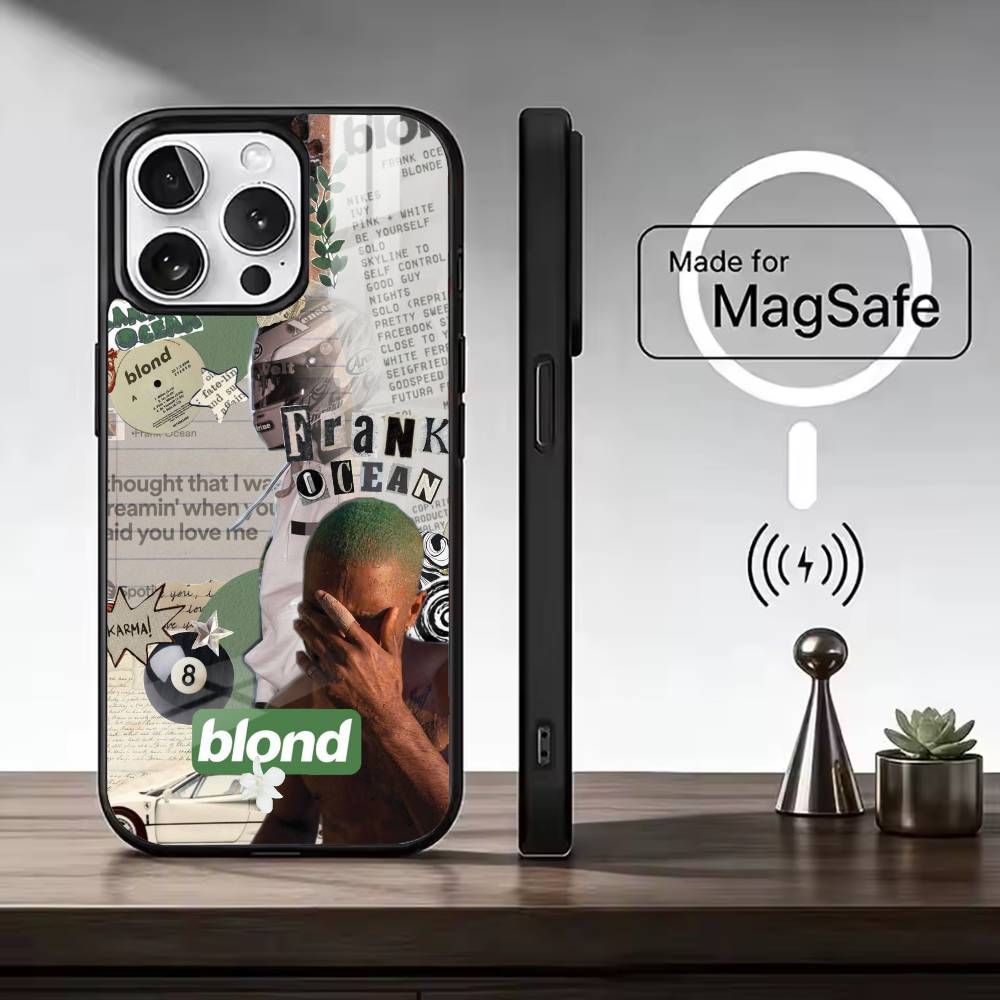 F-Frank Singer O-Ocean Phone Case For iPhone17,16,15,14,13,12,11 Plus,Pro Magnetic with Magsafe Wireless Charging