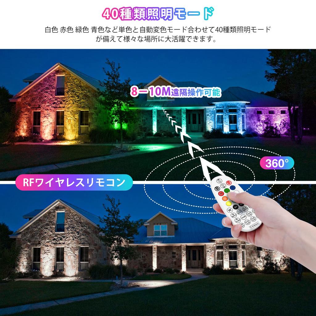 RGB Floodlight, 35W LED (equivalent To 180W), Bright, Energy-Saving, IP66 Waterproof, Remote Control, 40 Lighting Modes, Timing Function, Dimmable,