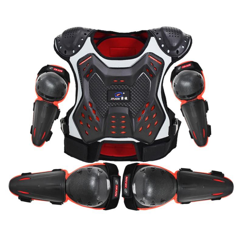 Kids Cycling Protective Armor Set Chest Back Pad Elbow Knee Shin Guard Balance Bike Outdoor Sports Safety Gear