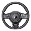 REAL (Real) All Leather Steering Wheel (Black Euro Stitch) for Jimny (JB64W) and Jimny Sierra (JB74W) (SZB-LPB-BK)