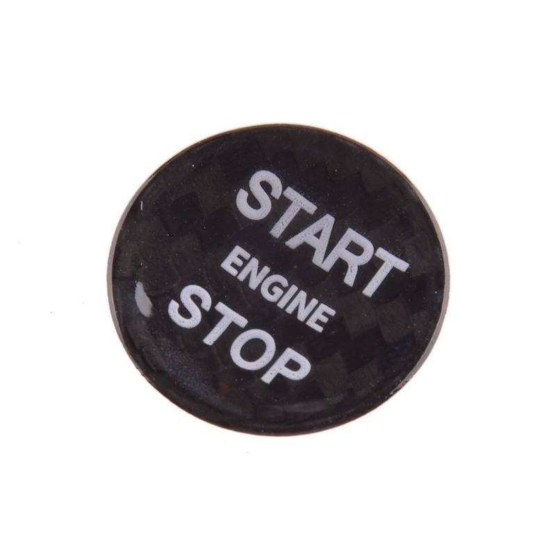 Ignition Start Button Switch Cover Trim Fit For Jaguar XJ 2018 2017 2016 2015 2014 2013 2012 2011 2010 Black Carbon Fiber