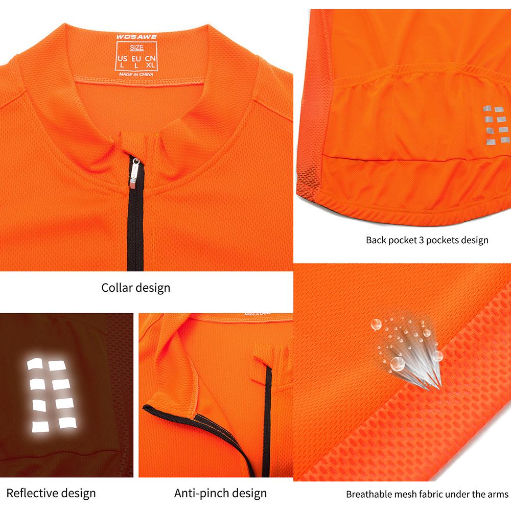 Велосипедный трикотаж WOSAWE Мужские дышащие топы с длинными рукавами Рубашки