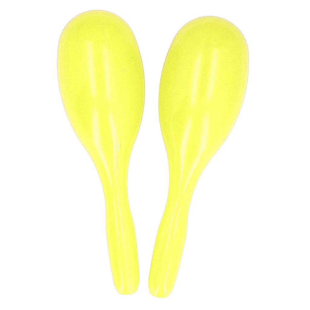 2Pcs Music Maracas Oval Shaped Plastic Hand Percussion Rattles Music Instrument for KTV Party