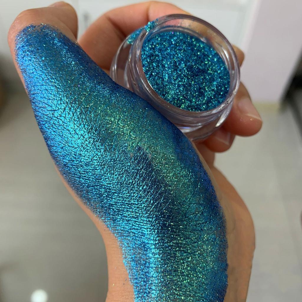 Многоцветные хамелеоновые тени для век, пудра, блестки для ногтей, Aurora Neon Rainbow Pigment, хромированная пудра, переливающиеся тени для век, декор для ногтей