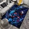 "Dark-Themed Cartoon Characters Carpet with Fantasy Elements Design" Suitable for use as an anti-slip for living room bedroom sofas