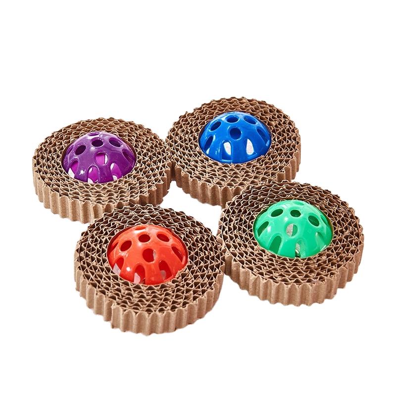 Little Guys Durable Eco-Friendly TPR Rubber Cat Toy Ball Bite Resistant Chew Toys for Cats Daily Use