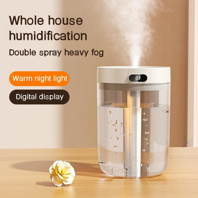 USB Увлажнитель воздуха с двойным распылением, большая емкость 1500 мл, сильный туман, ультразвуковой аромадиффузор, Humidificador для дома, спальни