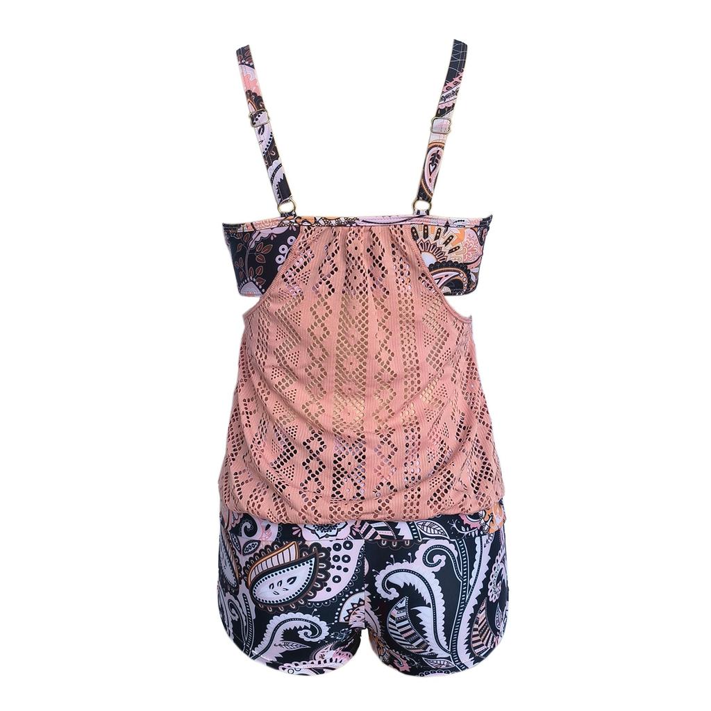 Женский сексуальный купальник с подтяжками и напечатанным раздельным купальником