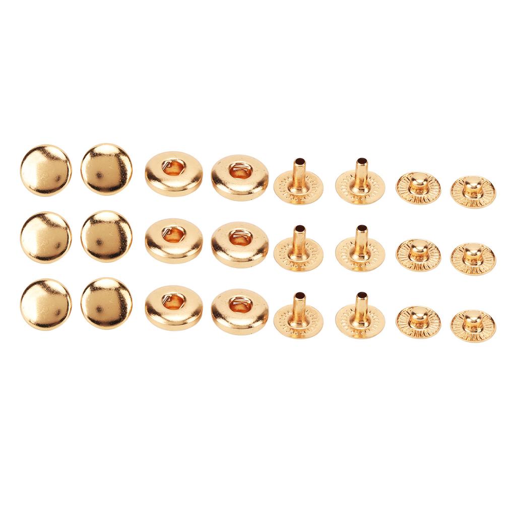 Набор кнопок-застежек 200 шт. 8 мм Прочная медь Изысканный блеск Широко используются Кожаные кнопки для одежды