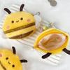 Cute Bee Plush Small Coin Wallet For Creative Portable Storage Of Headphones Keys Makeup