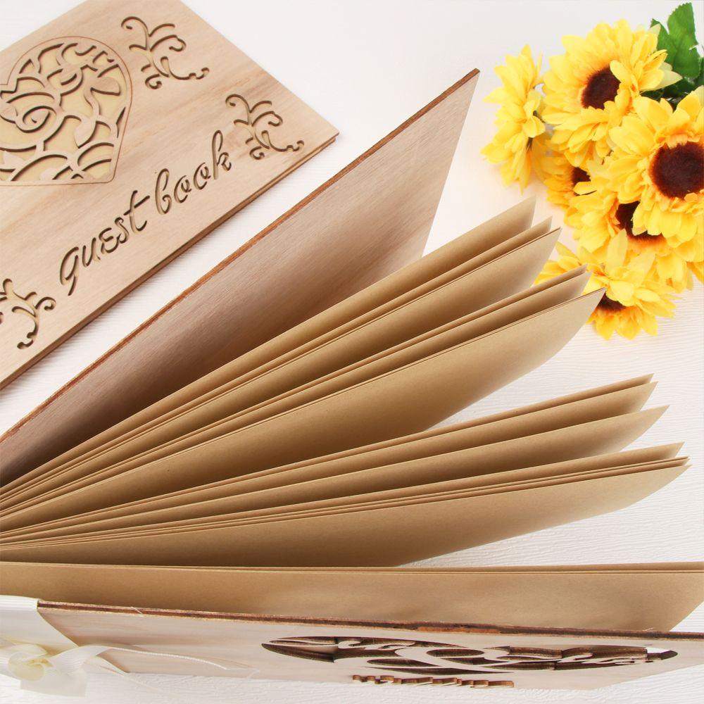 Rustic Sign-in Memorial Wooden Guest Book Wedding Planners
