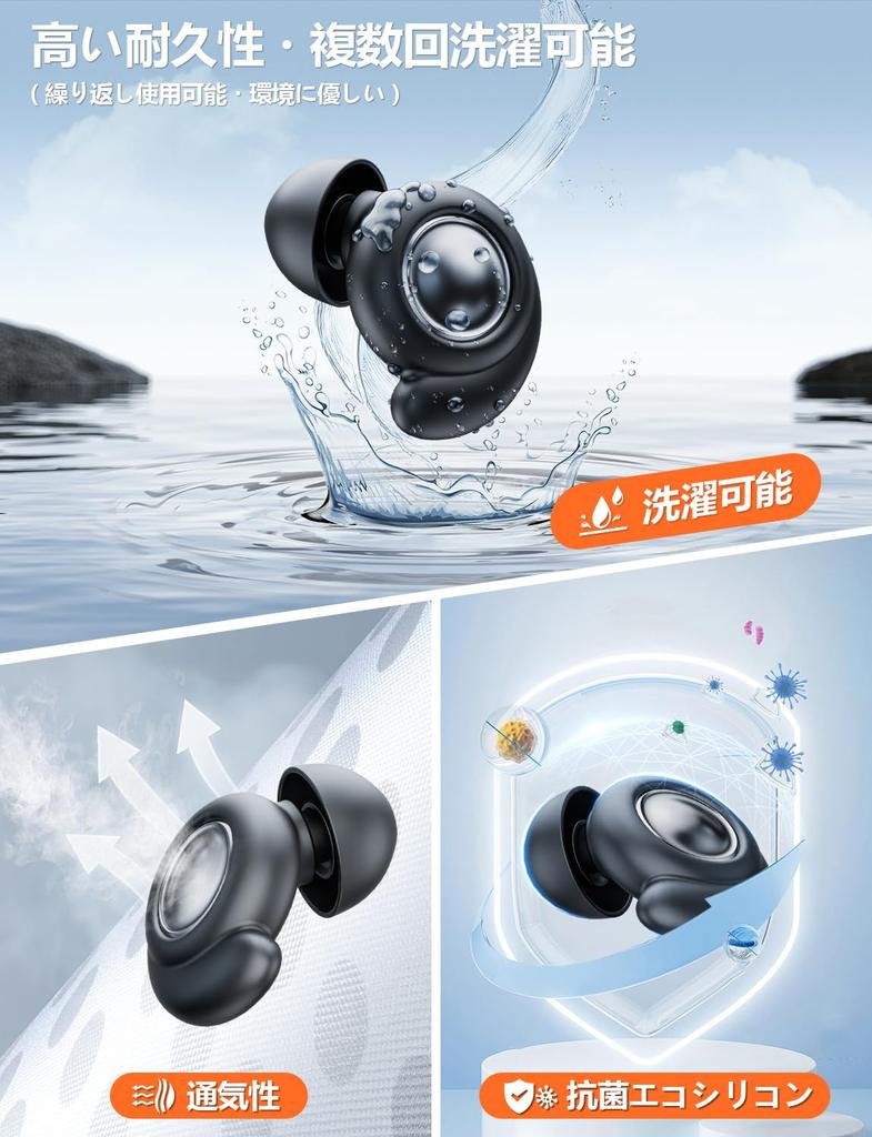 Earplugs for Noise 45db Noise Good Restful Earplugs That Only Block Sleep Earphone for Comes with Storage S M L [All-round Soundproofing] Sleep,