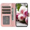 For Samsung Galaxy A36 5G Case Wallet Stand Imprinted Rose Butterfly PU Leather Phone Cover