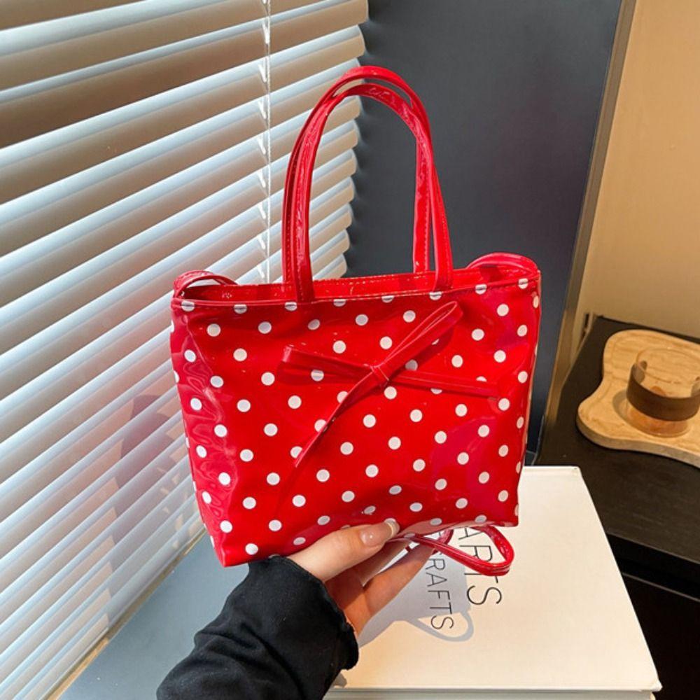 Lovely Lace Plaid Handbag Polka Dot Sweet Crossbody Bag Retro Lattice Cherry Handbag  Travel