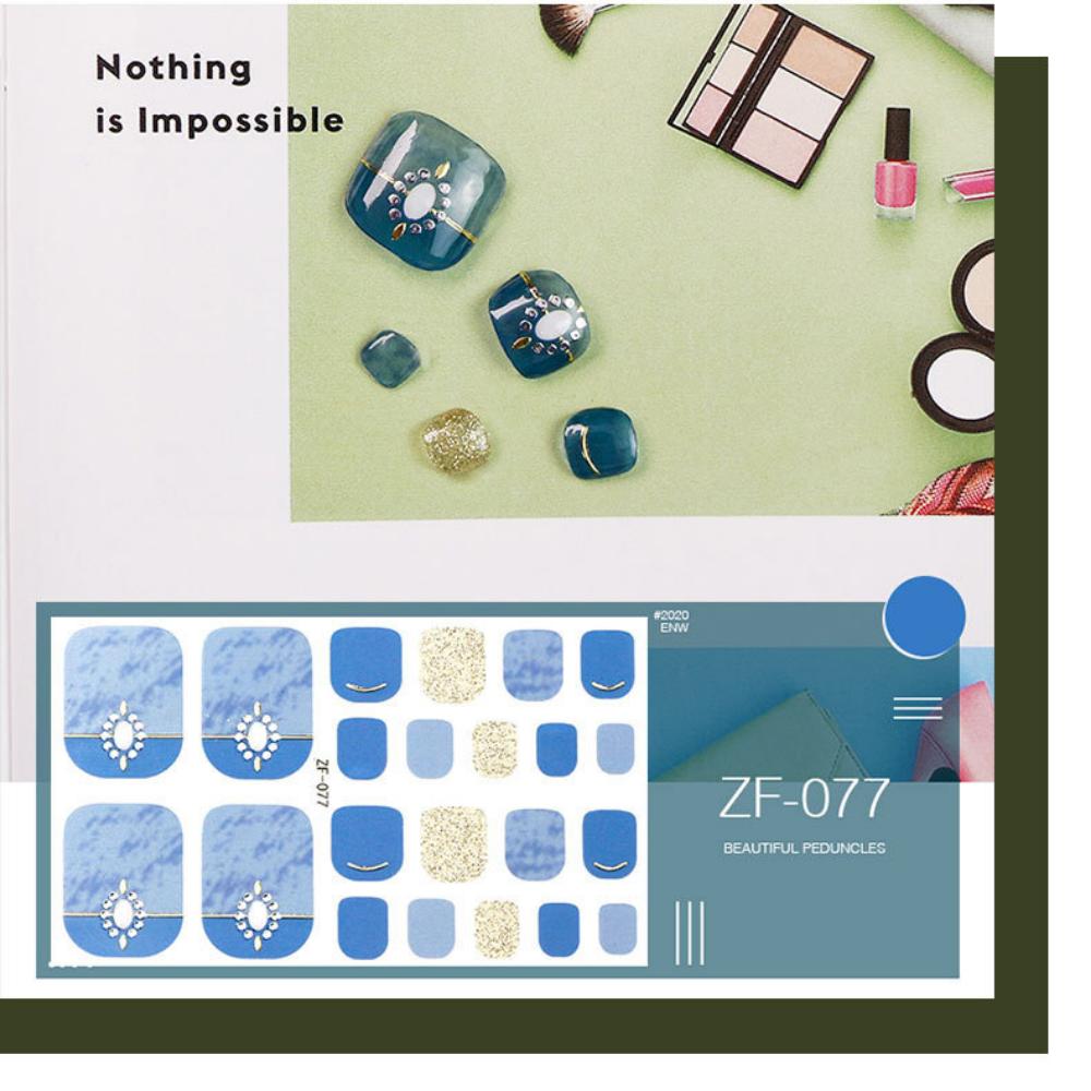 Наклейка для ногтей на ногах трехмерная 3D имитация страза наклейка для ногтей на ногах водостойкая наклейка для ногтей на ногах полная наклейка