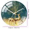 Digital Wall Clock with Low Noise, 30cm/12inch Deer Wall Clock Quartz Clock Quiet Silent Simple Clock for Home Decor Children Room