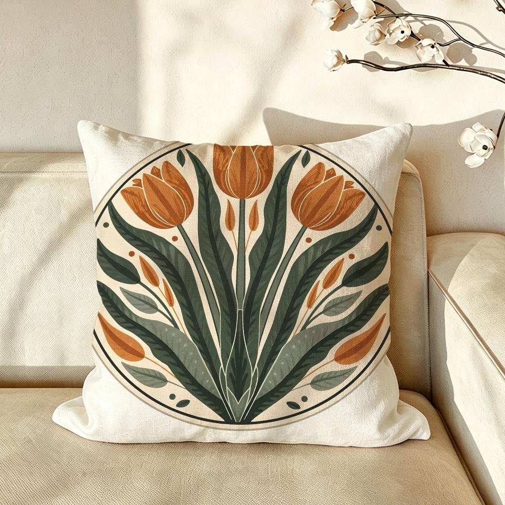 Art NNordic SStyle Geometric Tulip Cushion Cover Pillow Case Antidustmite Pillowcase Silky Short Plush Sofa Cushion Cover hot