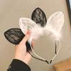 Bedding feathers lace cat ears thin headbands Internet celebrities sexy party performance props headbands hair accessories headgear