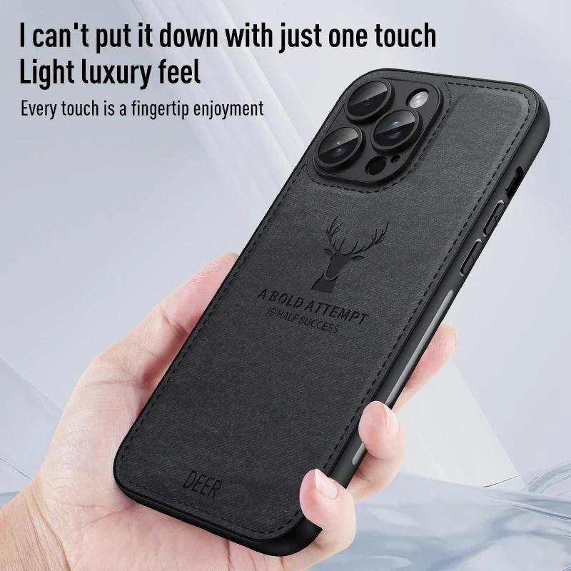 Роскошный чехол для телефона из оленьей коры для iPhone 11 12 13 14 15 16 Pro Max X XS XR Max Plus, бампер, чехол-обложка