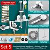 Bathroom Pressurized Shower Faucet Mixer Valve Cold and Hot Water Tap for Bathtub Anti-Leak Design Durable Bathroom Tap