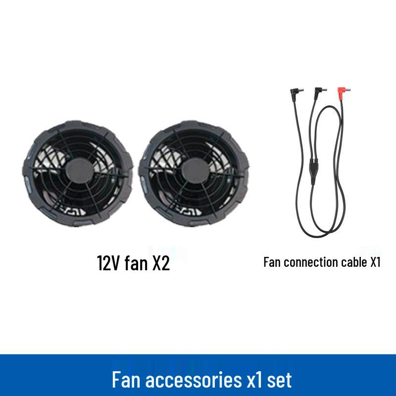 USB-Powered Fan Jacket Accessories with Adjustable Speed and 3-Way 12V DC for Power Bank Battery