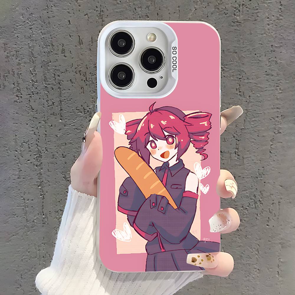 Чехол для телефона Fukouna Girl K-Kasane T-Teto для iPhone 17,16,13,12,11,15,14,Pro,Max,Plus,SE4,Air,Mini Белый IMD Матовый