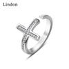 Lindon Classic Copper Alloy Zircon Ring Ladies Jewelry Wedding Promise Party Gift