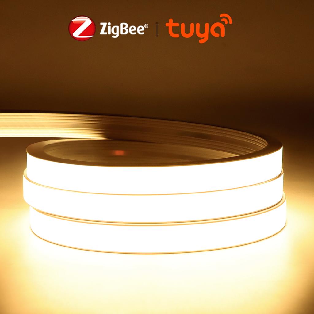 Smart ZigBee 3.0 USB 5V COB LED Strip Neon Light Work with Tuya HUB Bridge Echo Plus APP/Alexa Voice Control Ambiance TV Lights